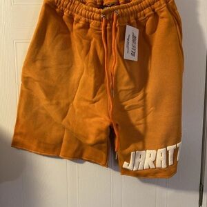 Jaratti Drawstring Shorts Orange Size XL Distressed Look NWT